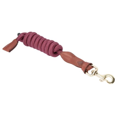 Shires Velociti Leather/Poly Lead Rope - Burgundy
