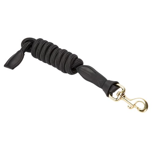 Shires Velociti Leather/Poly Lead Rope - Black