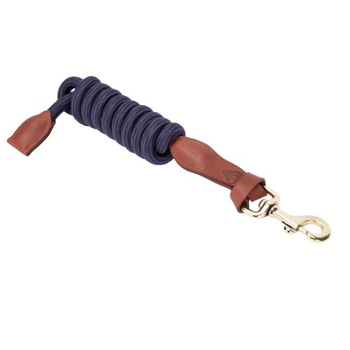 Shires Velociti Leather/Poly Lead Rope - Navy