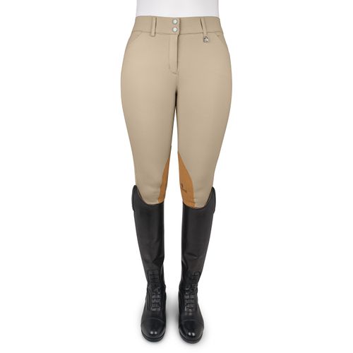 OUTLET: Romfh Women's Willow Knee Patch Euroseat Breeches - 28 Long - Show Tan