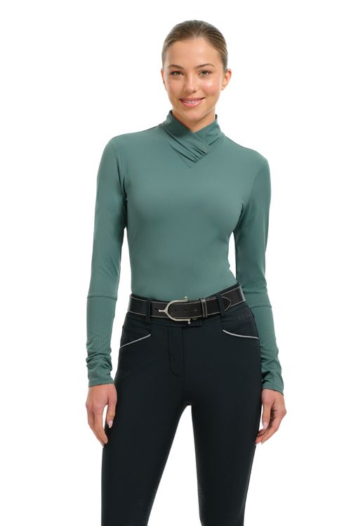 RJ Classics Women's Jamie Wrap Neck Schooling Shirt - North Atlantic