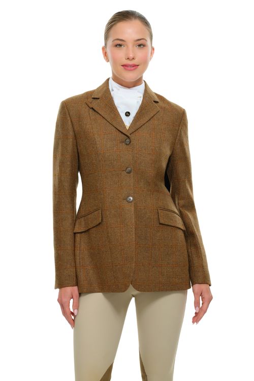 RJ Classics Women's Foxy Tweed Hunt Coat - Nutmeg Plaid