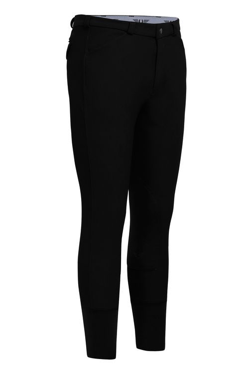 OUTLET: TuffRider Men's Long Ribb Knee Patch Breeches - 38 Long - Black
