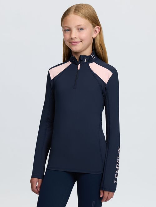 LeMieux Kids' Young Rider Mia Mesh Long Sleeve Base Layer - Navy