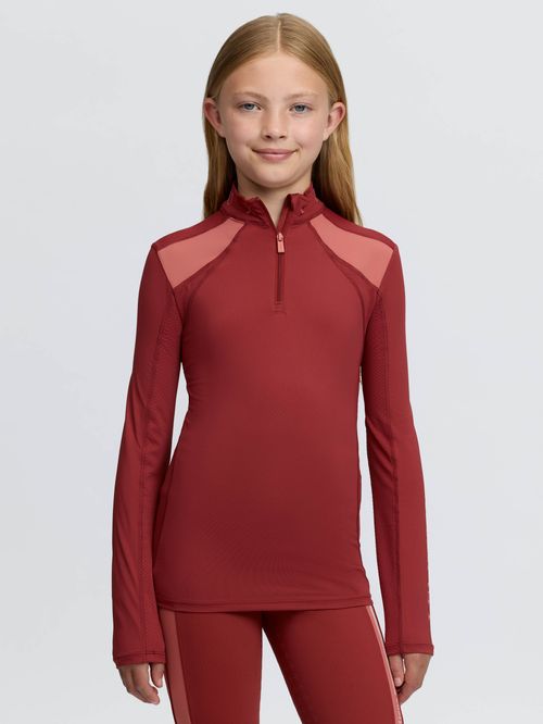 LeMieux Kids' Young Rider Mia Mesh Long Sleeve Base Layer - Russet