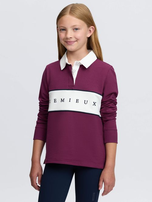 LeMieux Kids' Young Rider Riley Rugby Shirt - Blackberry
