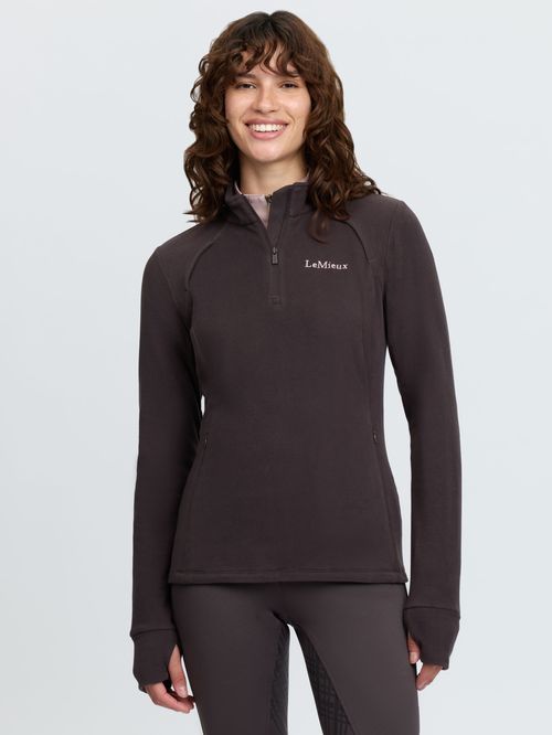 LeMieux Women's Frances Quarter Zip Fleece - Cocoa