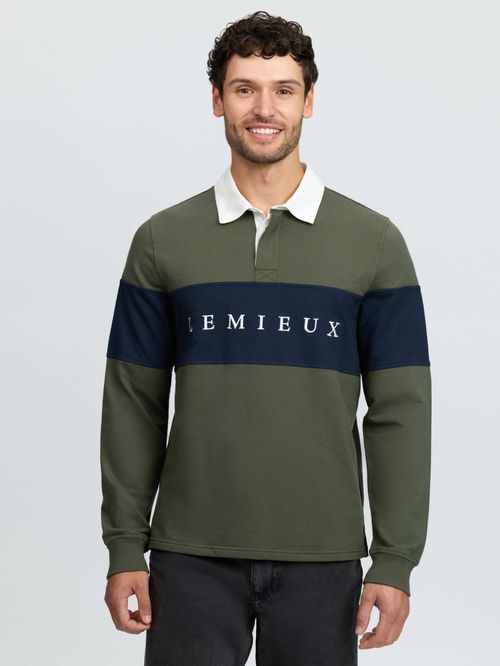 LeMieux Men's Rugby Shirt - Olive