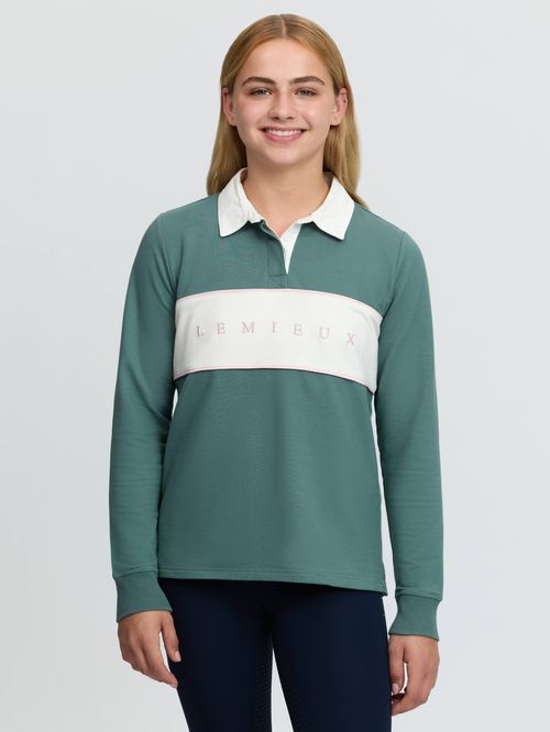 LeMieux Kids' Young Rider Riley Rugby Shirt - Aloe
