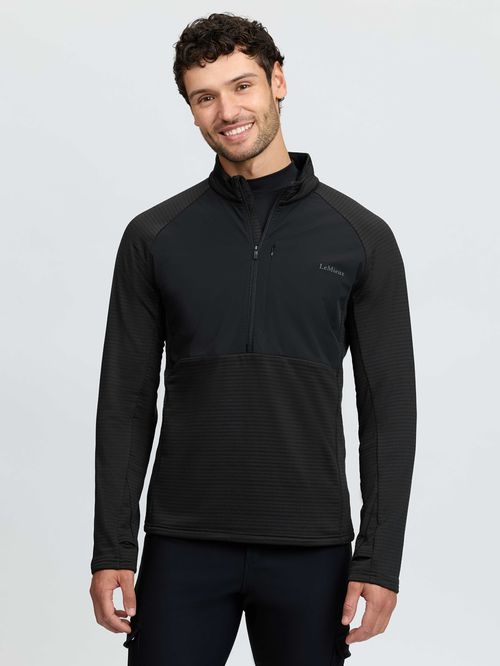 LeMieux Men's Quarter Zip Mid Layer - Black