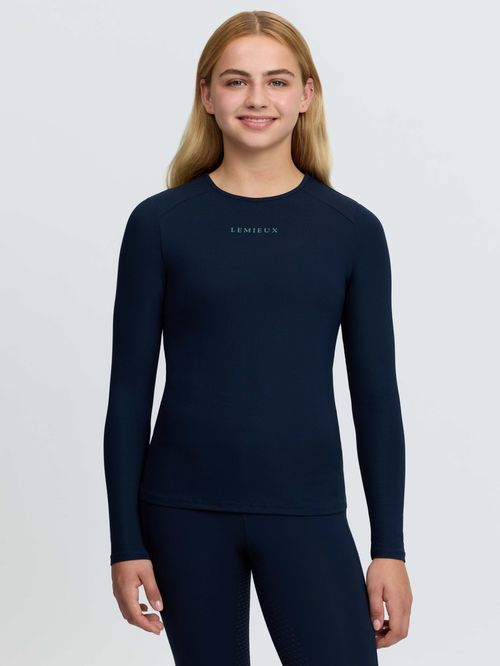 LeMieux Kids' Young Rider Hybrid Sports Top - Navy