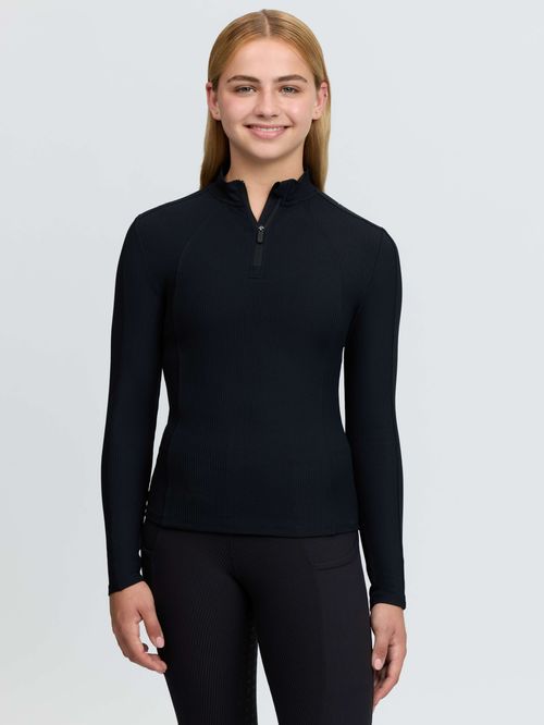 LeMieux Kids' Young Rider Raye Ribbed Base Layer - Black