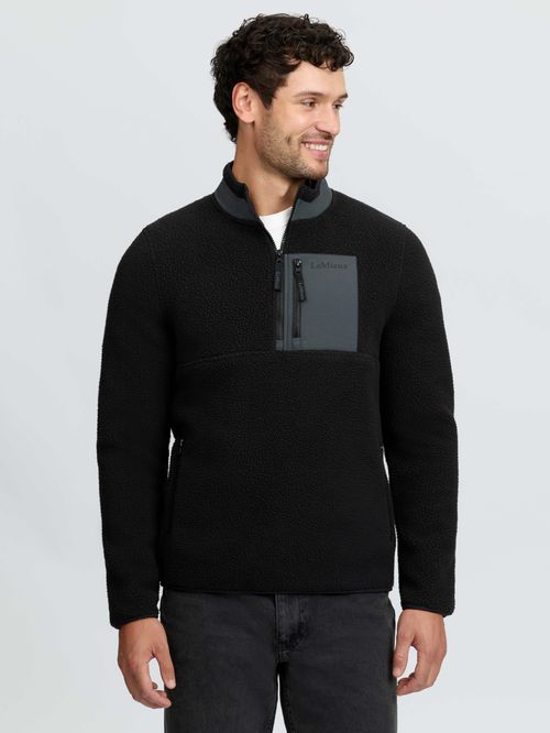 LeMieux Men's Borg Half Zip Sweatshirt - Black