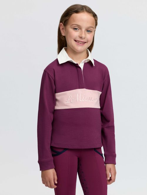 LeMieux Kids' Mini Roman Rugby Shirt - Blackberry