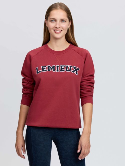 LeMieux Women's Vida Varsity Crew Neck Sweatshirt - Russet