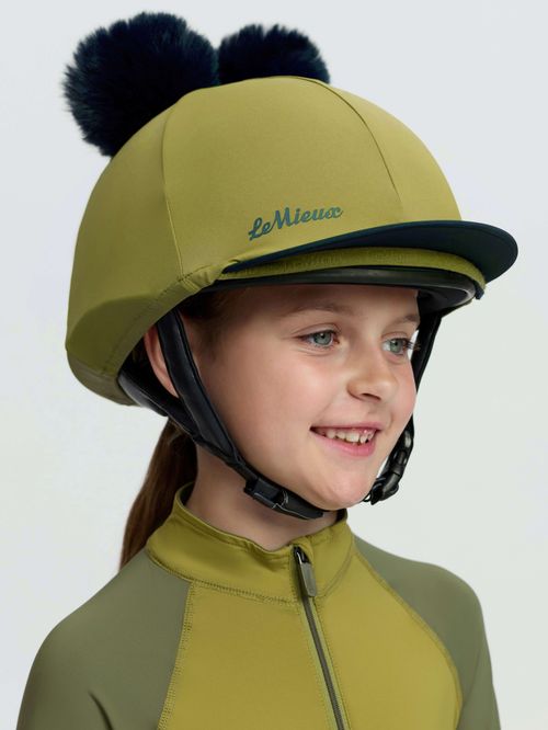 LeMieux Kids' Mini Double Pom Hat Silk - Gooseberry