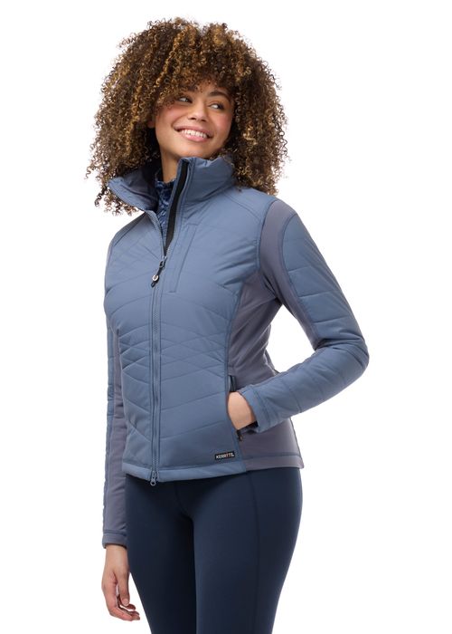 Kerrits Women's Horse Harmony Quilted Jacket - Dusty Blue