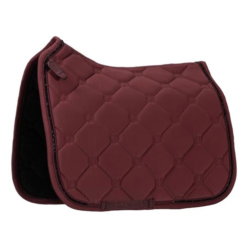 Equinavia Bergen Crystal Dressage Saddle Pad - Burgundy