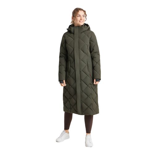 B Vertigo Women's Gem Waxed Padded Long Coat - Climbing Ivy