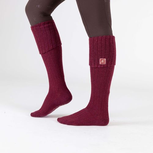 Shires Aubrion Equestrian Knit Boot Socks - Port