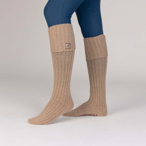 Shires Aubrion Equestrian Knit Boot Socks - Oat