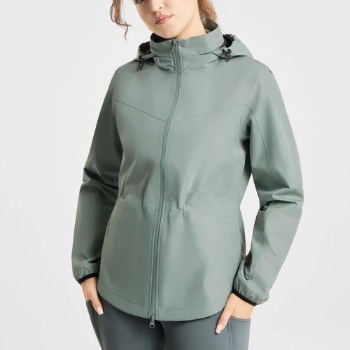 Horze Women's Fiora Lightweight Waterproof Jacket - Green Milieu