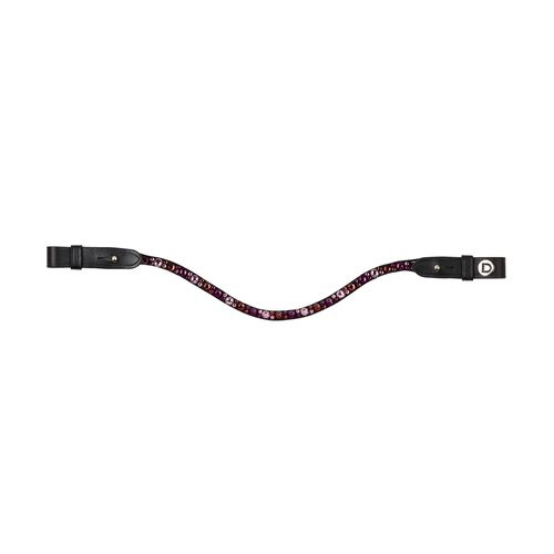 Dublin Ombre Diamante Browband - Burgundy/Black