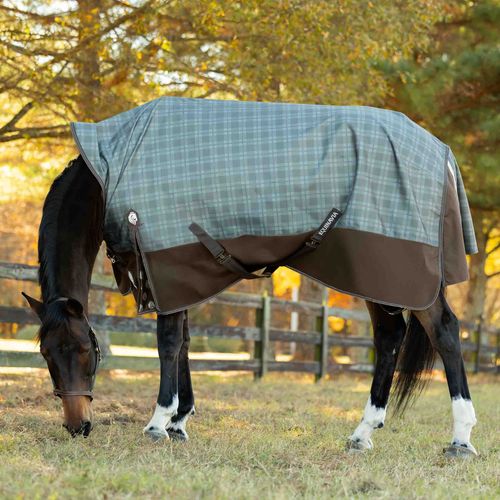 Equinavia Arktis Extended Neck Mid Weight Turnout Blanket 200g - Dark Brown/Thyme