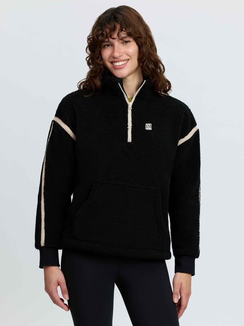 LeMieux Women's Avery Teddy Quarter Zip Fleece - Black