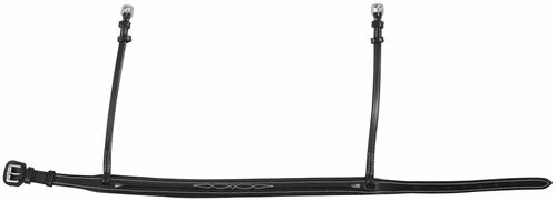 BARGAIN: Henri de Rivel Pro Wide Padded Raised Fancy Stitched Noseband For Mono Crown Bridle - Horse - Black