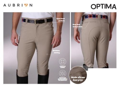 BARGAIN: Shires Aubrion Men's Optima MX-KG Breeches - 28 - Beige