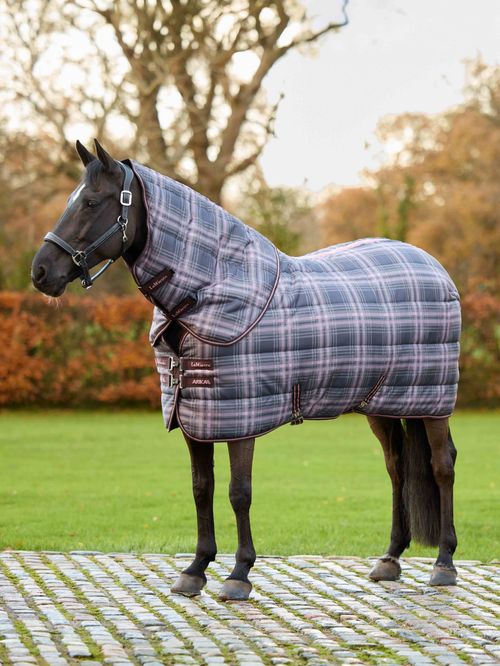 LeMieux Arika Heritage Check Stable Rug w/Neck 200g - Cocoa