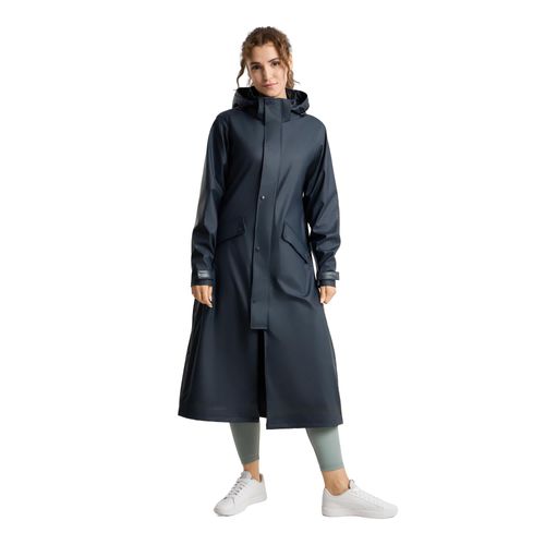 Horze Women's Hazel Long Raincoat - Navy
