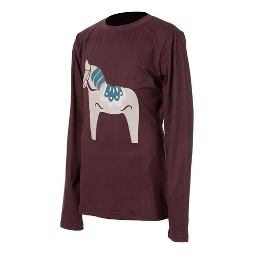Equinavia Kids' Lena Crew Neck Long Sleeved Top - Burgundy