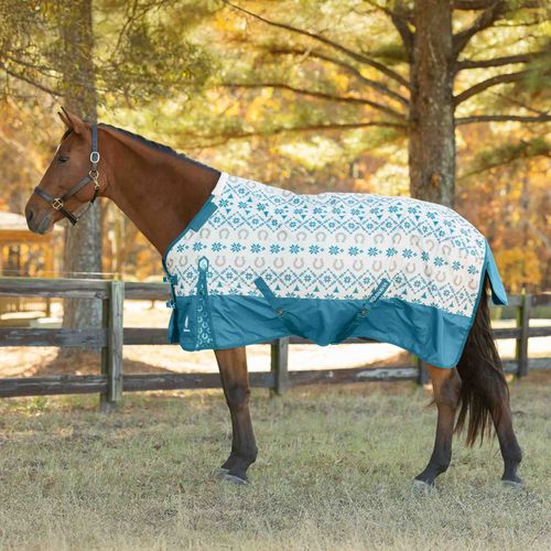 Equinavia Norse Light Weight Turnout Blanket 100g - Lyons Blue/Vanilla Cream