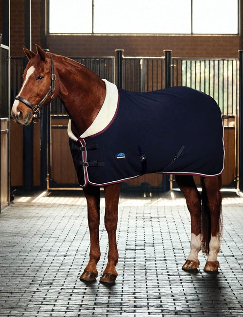 Weatherbeeta Elite Fleece Cooler - Navy/Burgundy