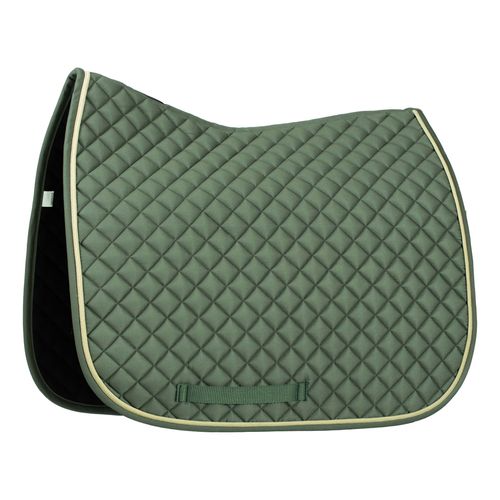 Equinavia Voss Dressage Saddle Pad and Bonnet Set - Thyme/Vanilla Cream