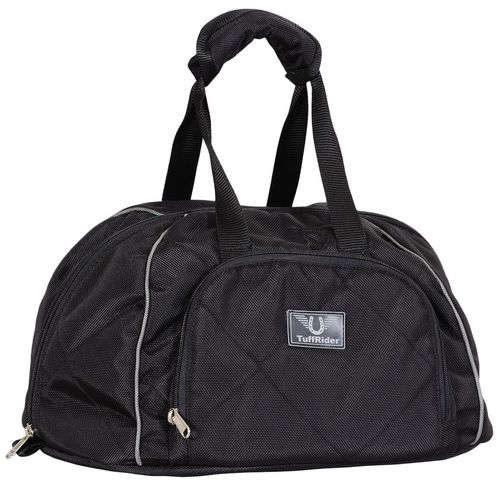 TuffRider Classic Equestrian Helmet Bag - Black/Silver