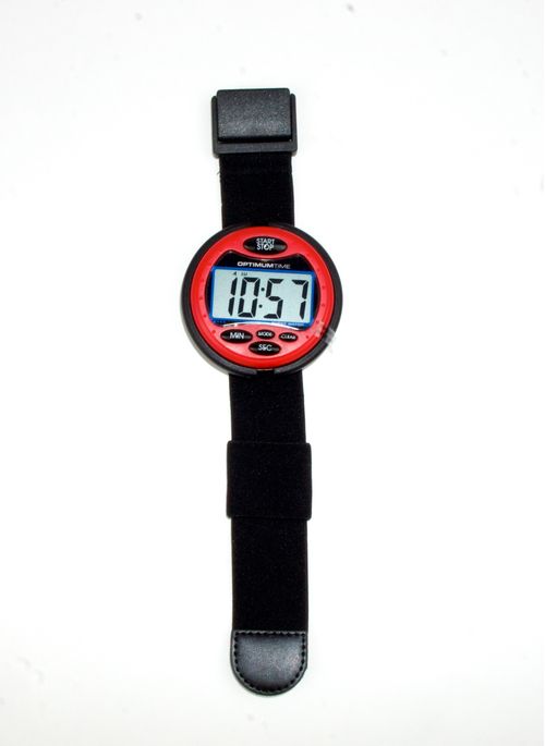 Optimum Time Large Dial Watch - Red