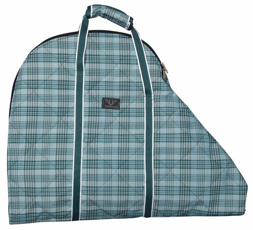 TuffRider Bonum Saddle Bag - Teal Plaid