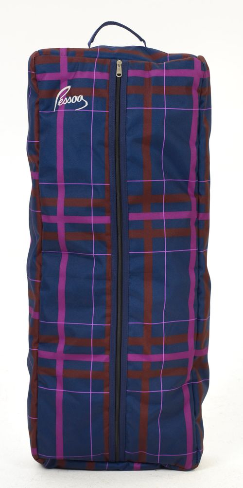 Pessoa Alpine 1200D Bridle Carrier - Navy/Magenta Plaid