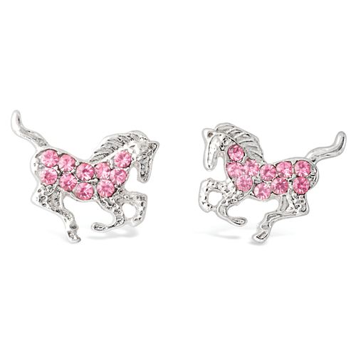 Kelley and Company Galloping Horse Earrings - Pink