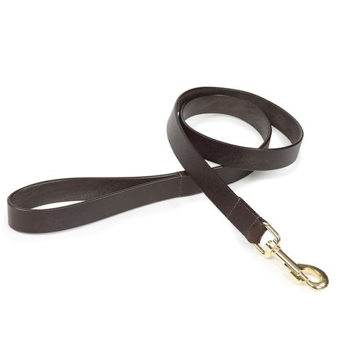 Digby & Fox Flat Leather Dog Lead - Brown