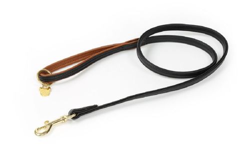Digby & Fox Padded Leather Dog Lead - Black