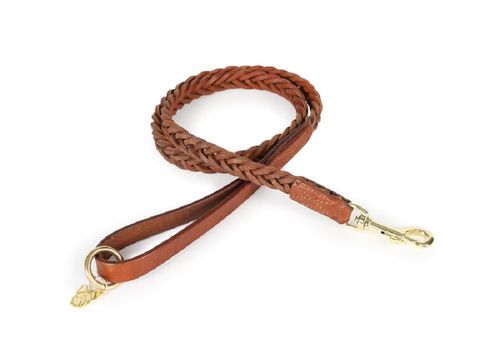 Digby & Fox Plaited Dog Lead - Tan