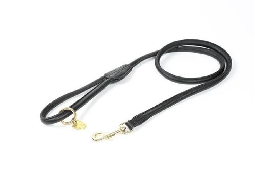 Digby & Fox Rolled Leather Dog Lead - Black