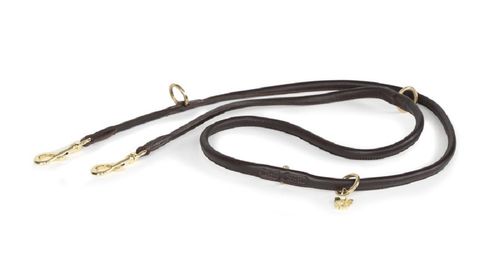 Digby & Fox Rolled Leather Training Lead - Brown