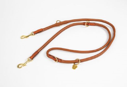 Digby & Fox Rolled Leather Training Lead - Tan