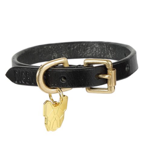 Digby & Fox Flat Leather Dog Collar - Black