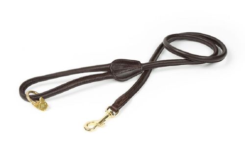 Digby & Fox Rolled Leather Dog Lead - Brown